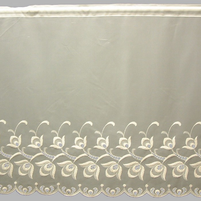 Vitrage with flower motif height 70 cm